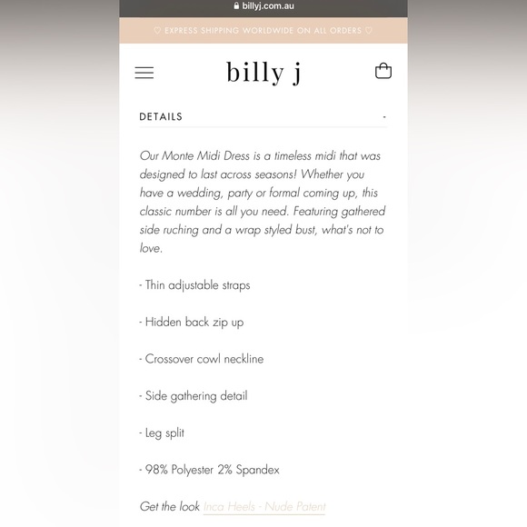 Monte Midi Dress -Ivory - Picture 4 of 4